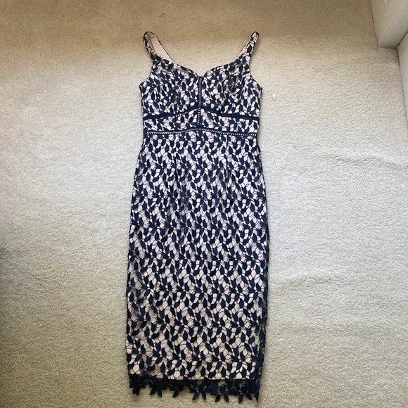 coast navy lace dress